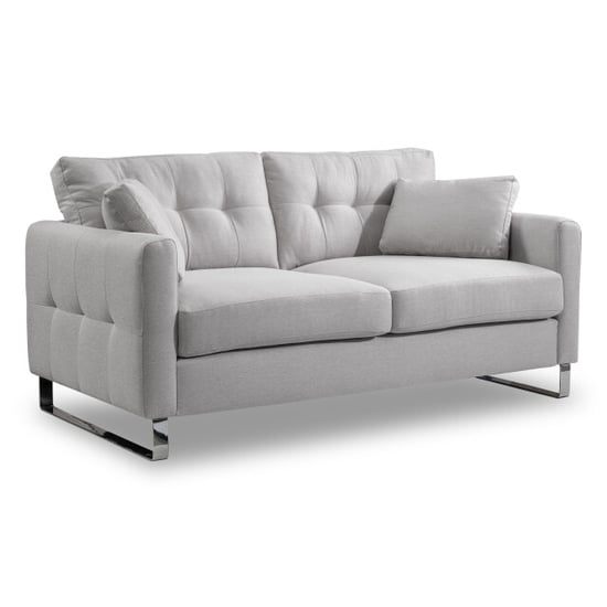 Furnilux Hera 2-zits bank lichtgrijs | moderne slede-bank | eenvoudig te onderhouden - Image 1