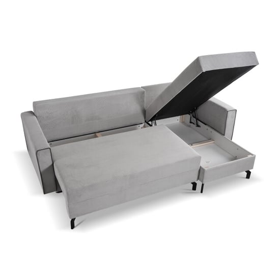 Furnilux Marti sofa bed l-shape rechts lichtgrijs | moderne hoekbank met slaapfunctie - Image 3