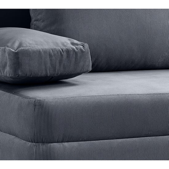 Furnilux Sorto sofa bed 2.5 zits blauwgrijs | moderne slaapbank met corduroy - Image 2
