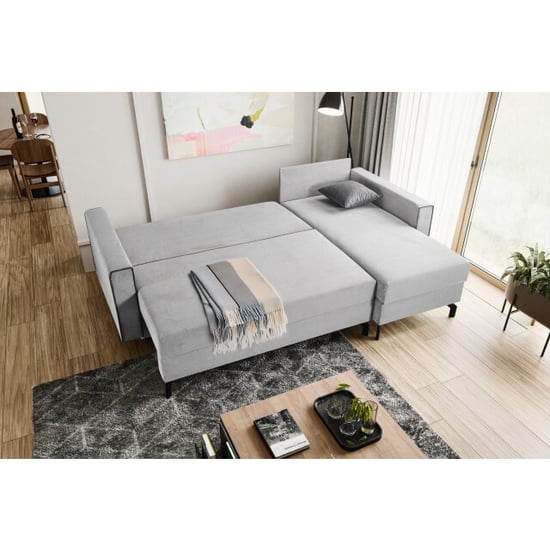 Furnilux Marti sofa bed l-shape rechts lichtgrijs | moderne hoekbank met slaapfunctie - Image 6