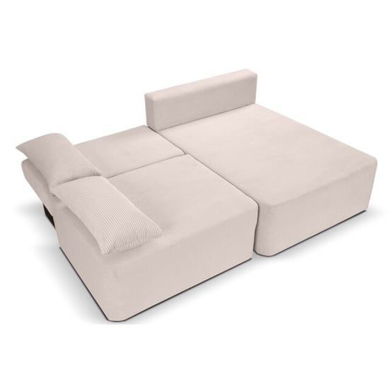 Furnilux Amsterix l-vormige sofa bed rechts grijs- | zachte corduroy | slaapcomfort - Image 2