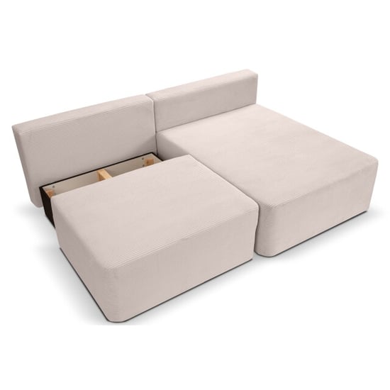Furnilux Amsterix l-vormige sofa bed rechts grijs- | zachte corduroy | slaapcomfort - Image 4