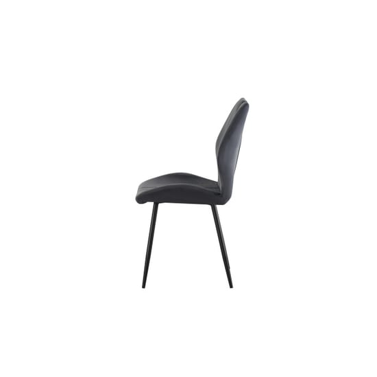 Furnilux Christin stoel set van 2 antraciet moderne fauteuil met fluwelen bekleding - Image 4