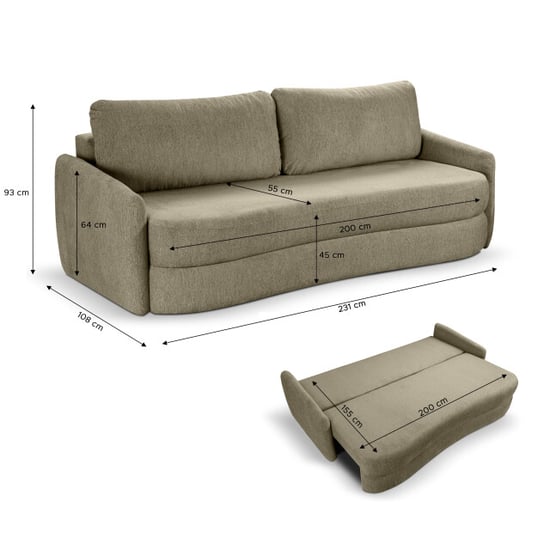 Furnilux Groene diana 3-zits sofa bed moderne sofa met slaapfunctie - Image 5