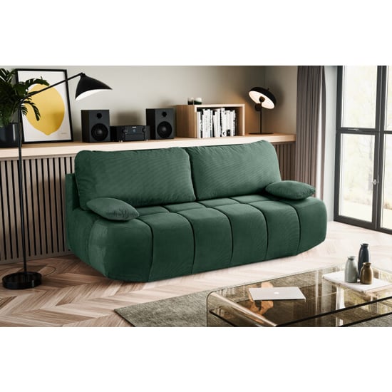 Furnilux Lauder 2-zits sofa bed in smaragdgroen corduroy | duurzaam & comfortabel - Image 6