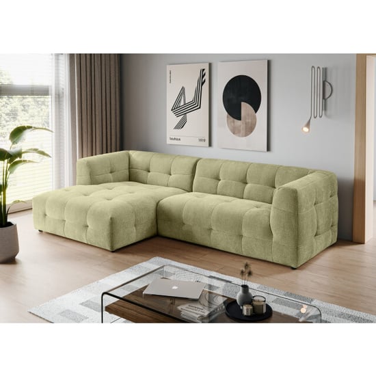 Furnilux Tenso l-vormige sofa links groen | moderne hoekbank met duurzame stof - Image 2