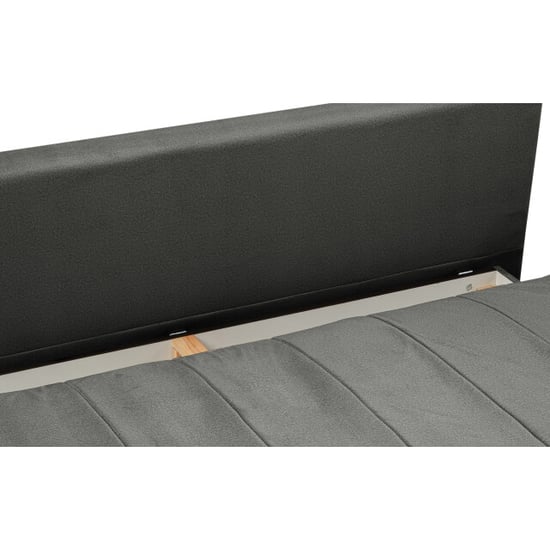 Furnilux Sendi sofa bed 2-zits grijs-beige | luxe velour sofa | opbergbank - Image 5