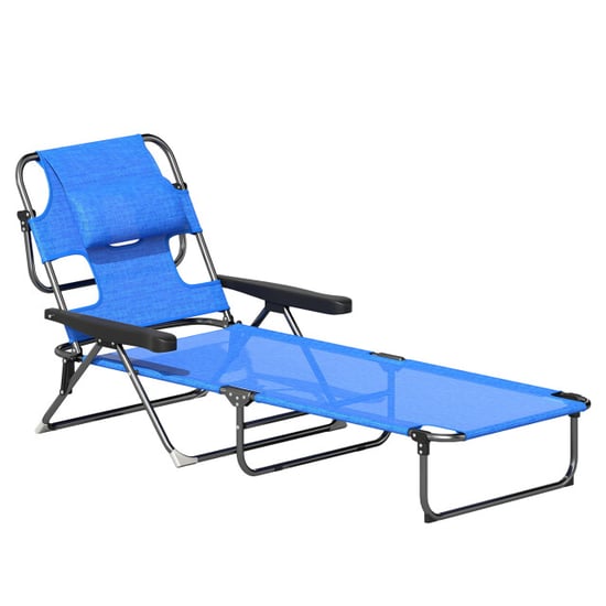 4goodz Ligstoel opvouwbaar weerbestendig 194x72x89 cm zwart+ - Image 6