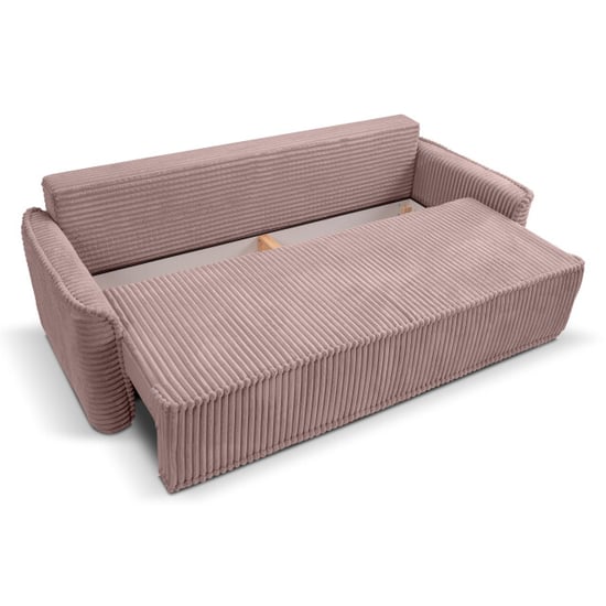 Furnilux Roze grubs 3-zits sofa bed moderne slaapbank in zachte corduroy - Image 3