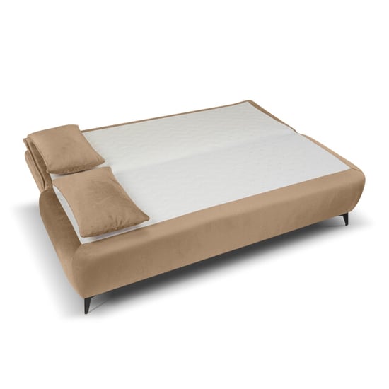 Furnilux Sendi sofa bed 2 zits bruin-beige | luxe velour sofa | opbergbank - Image 5
