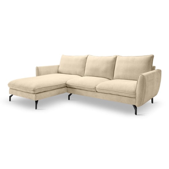 Furnilux Toronto l-vorm links beige bank | moderne loungebank met beige geweven stof - Image 1