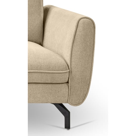 Furnilux Toronto l-vorm links beige bank | moderne loungebank met beige geweven stof - Image 2