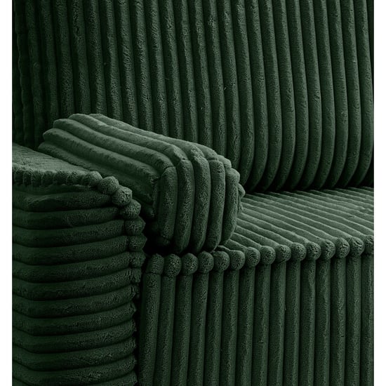 Furnilux Grubs 3-zits sofa bed in smaragdgroen moderne slaapbank | corduroy - Image 4