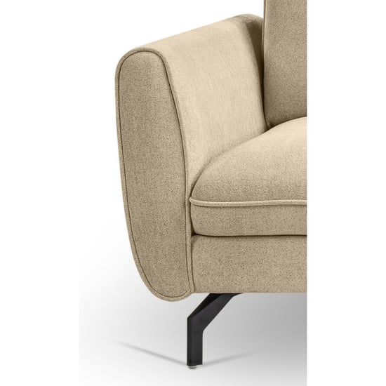 Furnilux Toronto l-vorm rechts bank beige moderne lage woonbank met koudschuim - Image 3
