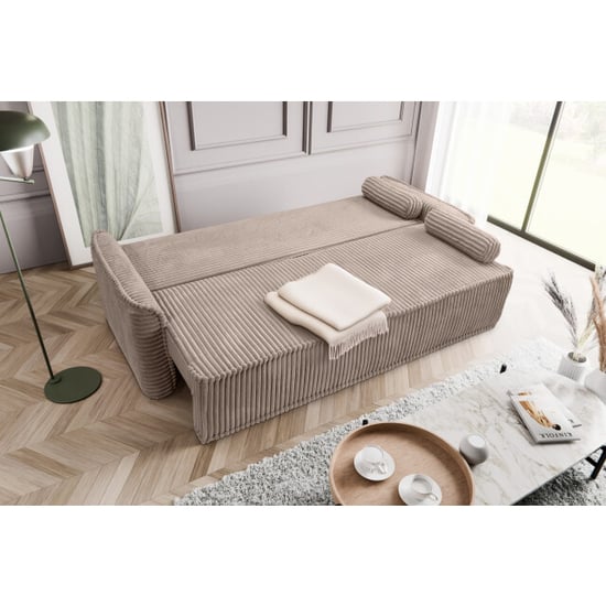 Furnilux Grubs 3-zits sofa bed grijs-beige | moderne logeerbank in trendy greige - Image 6