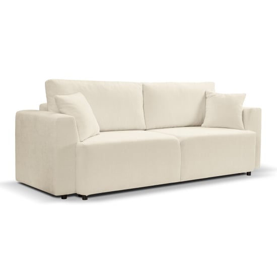 Furnilux 3-zits sofa bed crème | moderne lederen look bankbed | sofabed - Image 1
