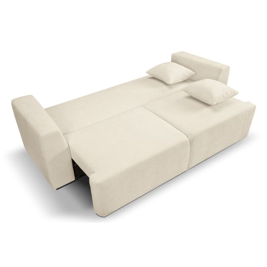 Furnilux 3-zits sofa bed crème | moderne lederen look bankbed | sofabed - Image 3