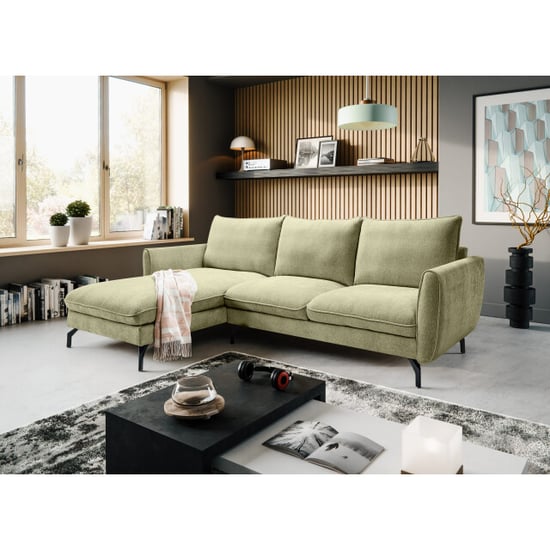 Furnilux Toronto l-shape bank links groen moderne groene loungesofa - Image 2