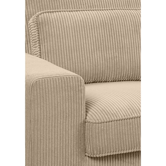 Furnilux Bolivia l-vormige sofa rechts beige | moderne linnen bank met relaxcomfort - Image 2