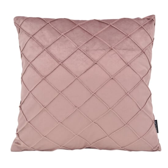NOVÉE Velvet cross oudroze kussenhoes | 45x45 cm | velvet/polyester - Image 1