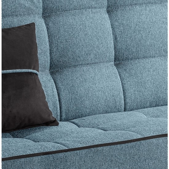 Furnilux Bono 3-zits sofa bed blauw moderne slaapbank met textiel bekleding - Image 4