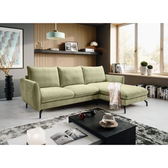 Furnilux Toronto l-shape bank rechts groen moderne groene loungesofa - Image 3