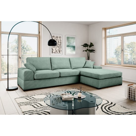Furnilux Veda l-vormige sofa rechts petroleumblauw | moderne loungebank met textiel - Image 3