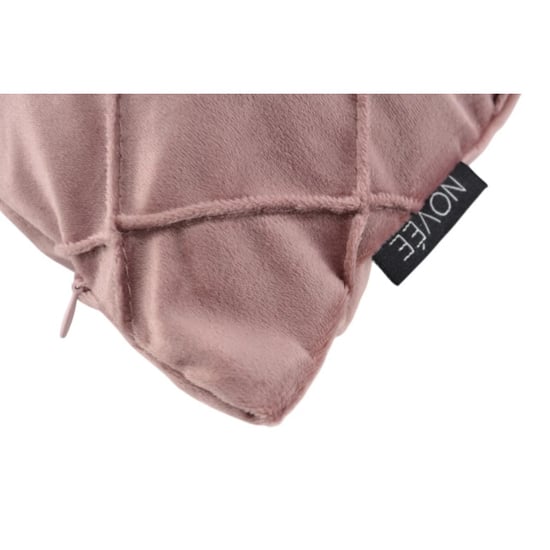 NOVÉE Velvet cross oudroze kussenhoes | 30x50 cm | velvet/polyester - Image 2