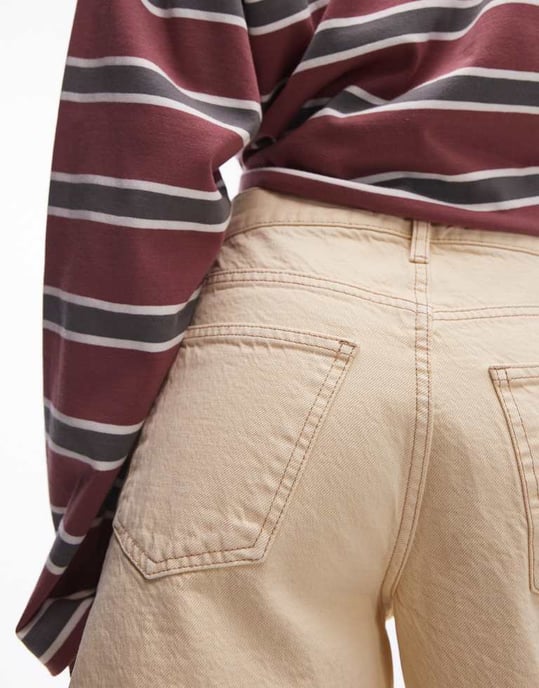 Topshop denim jort in buttermilk - Image 3