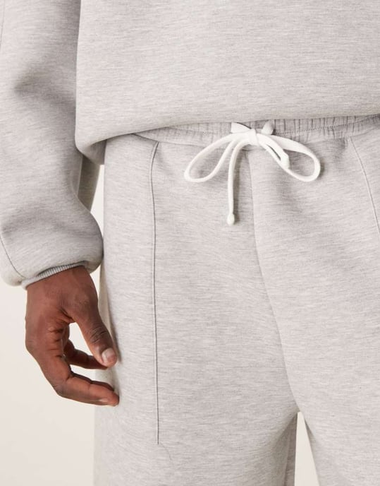 ASOS DESIGN heavyweight oversized track jacket in scuba-style fabric in charcoal - GREY - Image 2