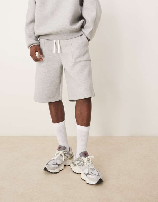 ASOS DESIGN heavyweight oversized track jacket in scuba-style fabric in charcoal - GREY - Image 3