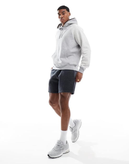 Hollister 8\\' ikon fleece shorts i kolgrå - Image 1