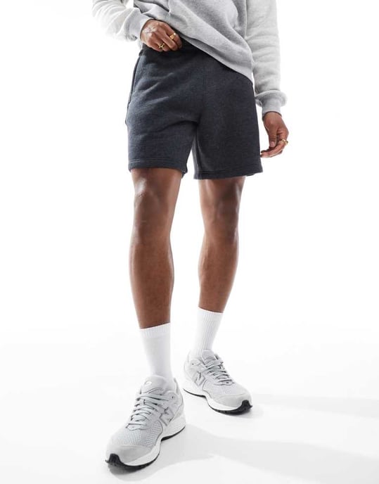 Hollister 8\\' ikon fleece shorts i kolgrå - Image 2