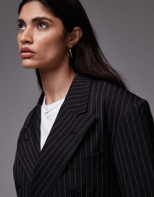 House of Sunny pinstripe blazer in black - Image 3