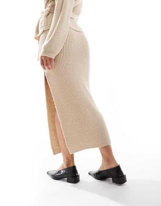 Miss Selfridge stickad maxikjol set - Image 4