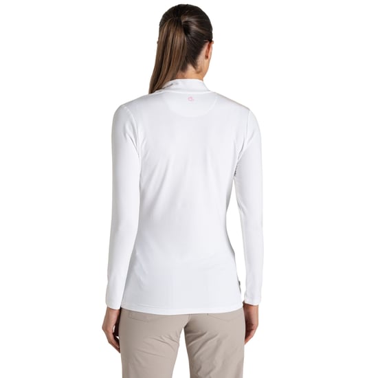 Craghoppers Dames/Dames Nosilife Mock Neck Golf T-shirt met lange mouwen (Wit) - Image 2