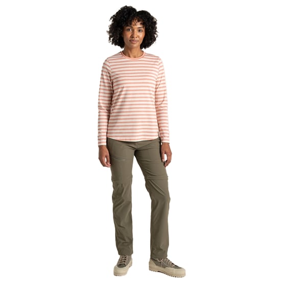 Craghoppers Dames/Dames Akona Gestreept Nosilife T-shirt met lange mouwen (Klei) - Image 4