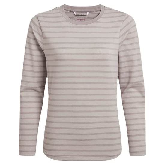 Craghoppers Dames/Dames Akona Gestreept Nosilife T-shirt met lange mouwen (Oester) - Image 1