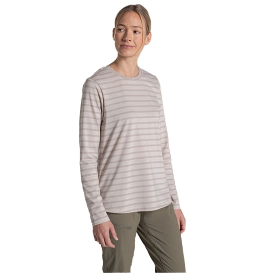 Craghoppers Dames/Dames Akona Gestreept Nosilife T-shirt met lange mouwen (Oester) - Image 3