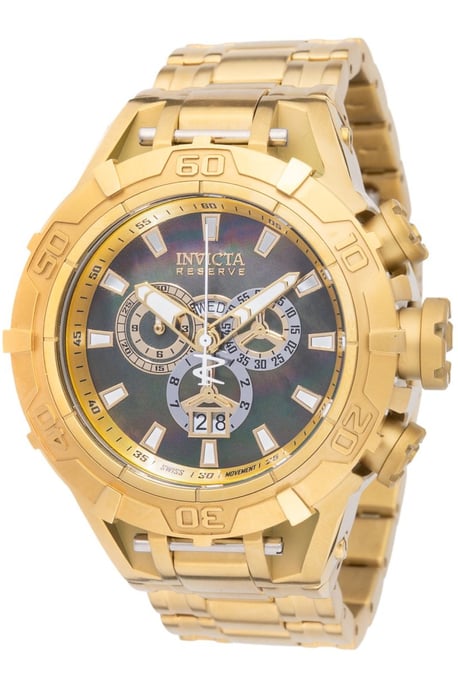 Invicta Reserve 49348 Herenhorloge - Quartz Uurwerk - Roestvrij Staal met Moeder van Parel Wijzerplaat - 54,0 mm - Image 1