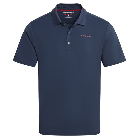 Craghoppers Herr Bramshaw Nosilife Kortärmad Golf-Polo T-shirt (Blå Marin) - Image 1