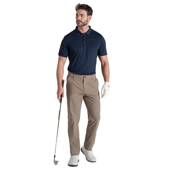 Craghoppers Herr Bramshaw Nosilife Kortärmad Golf-Polo T-shirt (Blå Marin) - Image 4
