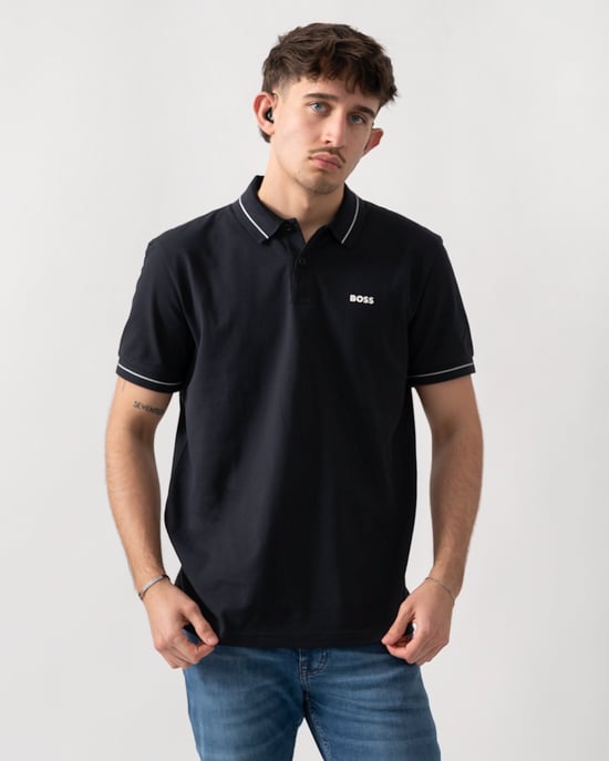 PL_Member Short Sleeve Polo Shirt in Dark Blue - Image 1