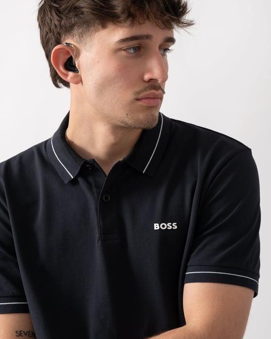 PL_Member Short Sleeve Polo Shirt in Dark Blue - Image 3