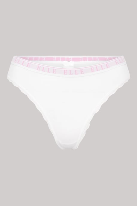 Multi Pack (3) Cotton Lace Trim Tipped Thong - Image 5