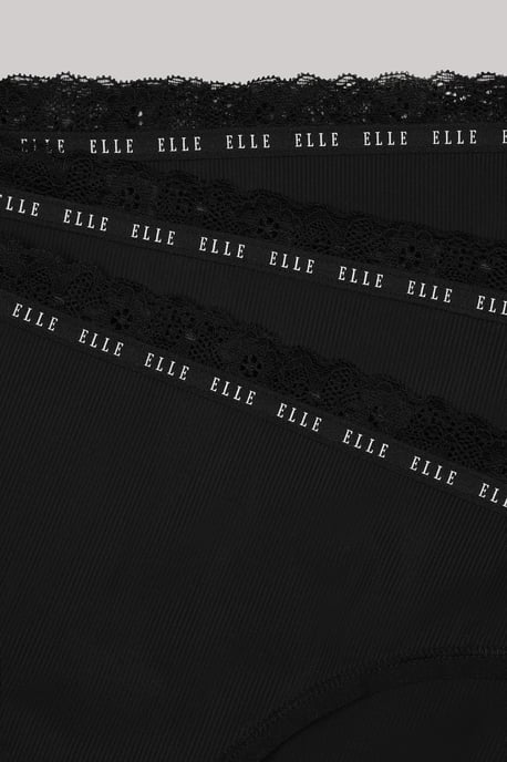 3 Pack Synthetic Rib Thong in Black - Image 5