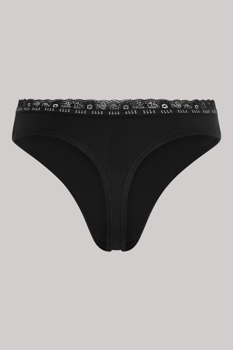 3 Pack Synthetic Rib Thong in Black - Image 6