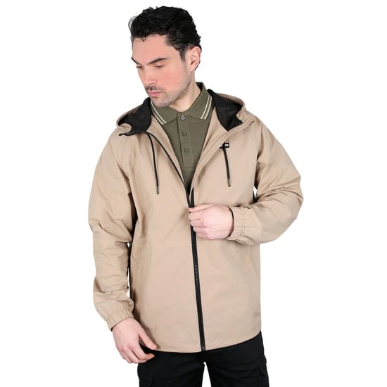 Lambretta Mens Ripstop Hooded Jacket (Stone) - Image 5