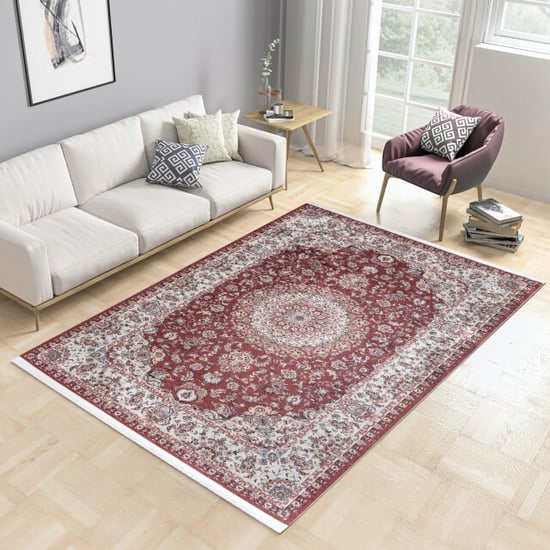 Muratap Star klassiek oosters vloerkleed wasbaar anti slip rood 200x290 cm - Image 3