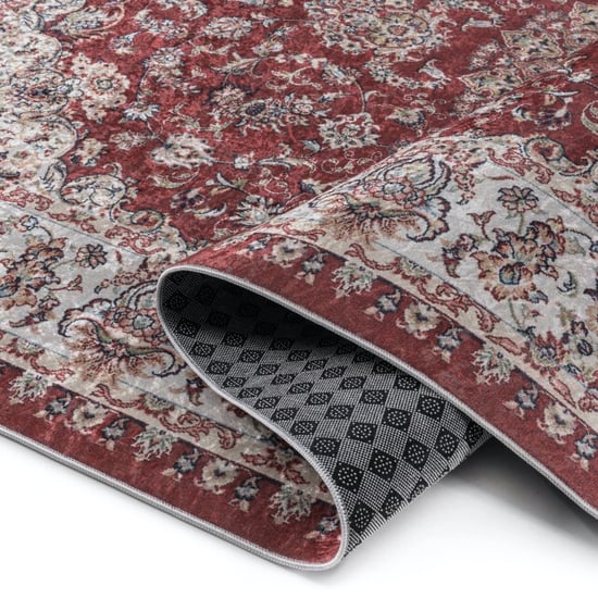 Muratap Star klassiek oosters vloerkleed wasbaar anti slip rood 200x290 cm - Image 4